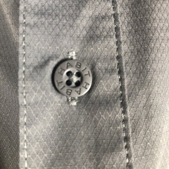 Habit Shirt Mens Extra Large Gray Long Sleeve Vented Fishing Outdoor Upf 40+ - Picture 12 of 16